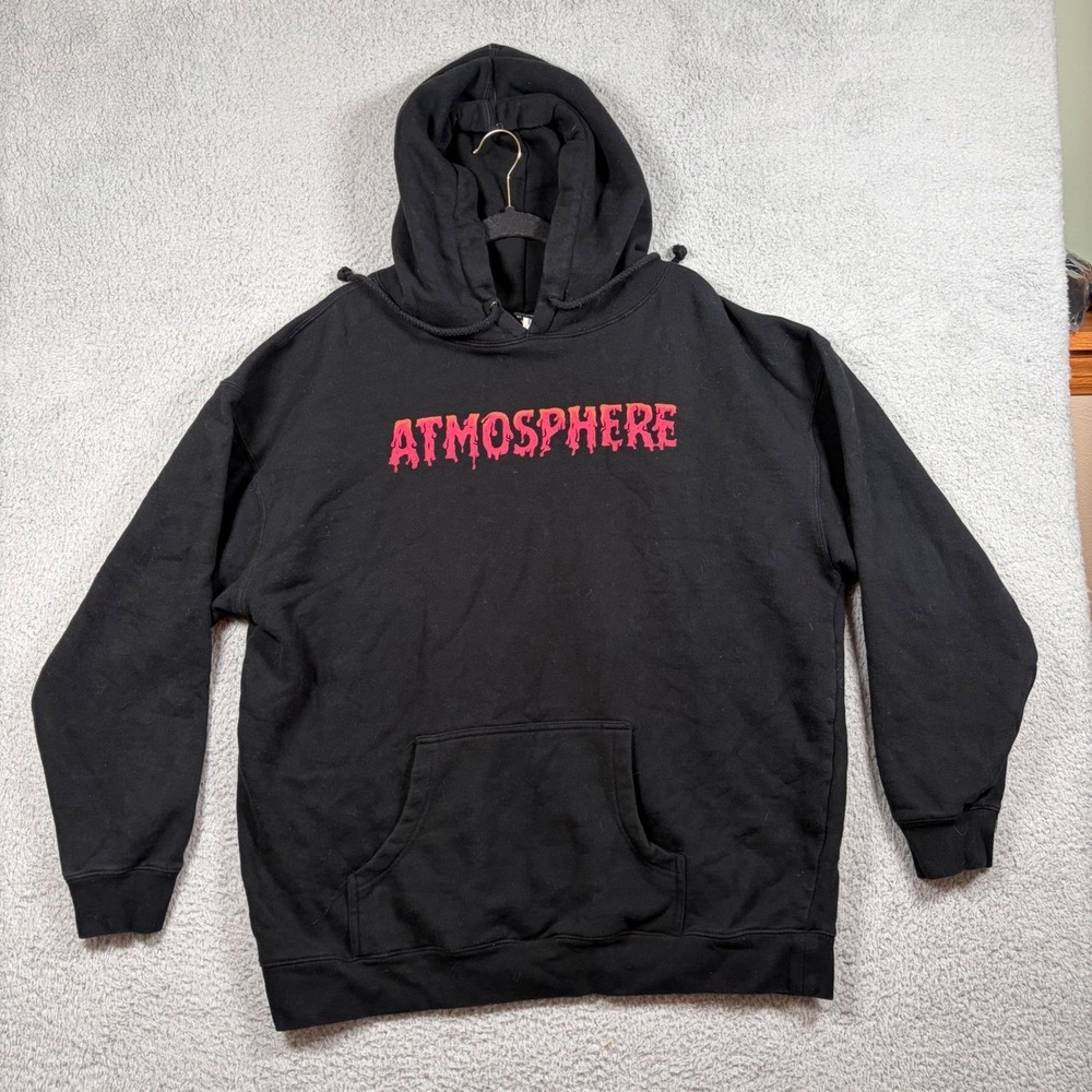 Atmosphere Rhymesayers Entertainment Black Hoodie Sweatshirt Red Drip Mens 2xl